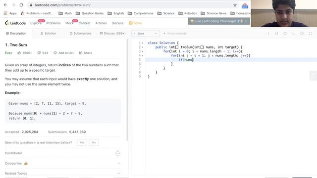 LeetCode Problems Solved; Problem 1: Two Sum (Easy) смотреть онлайн