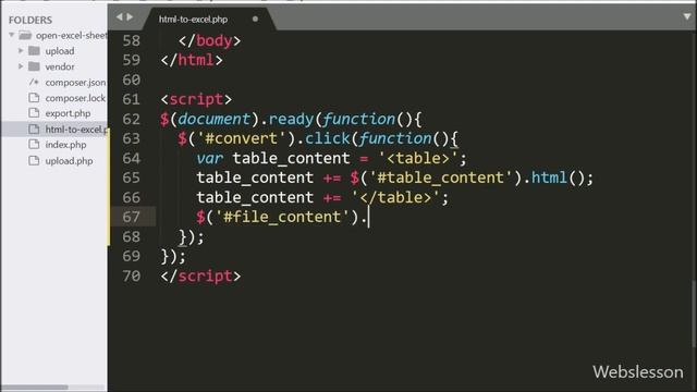 Convert HTML Table to Excel using PHPSpreadsheet смотреть онлайн