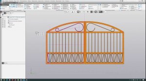 Ворота проект в программе 3D Компас