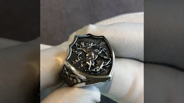 Кольцо из серебра "Святой Георгий Победоносец" (6480) смотреть онлайн