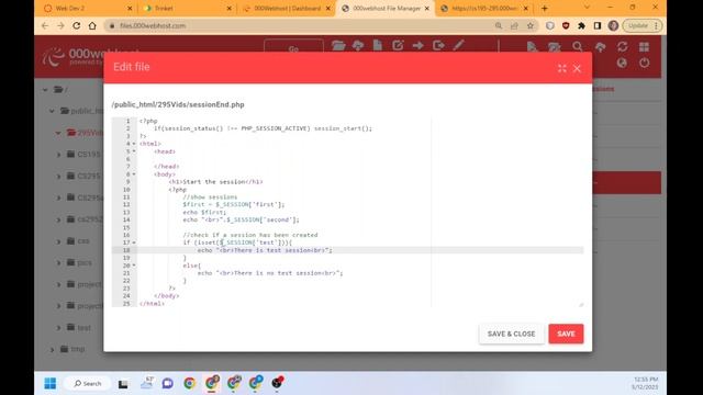 CS295 - Wk10 - PHP Session Basics смотреть онлайн