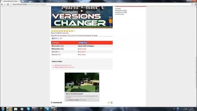 Minecraft Version Changer Download смотреть онлайн