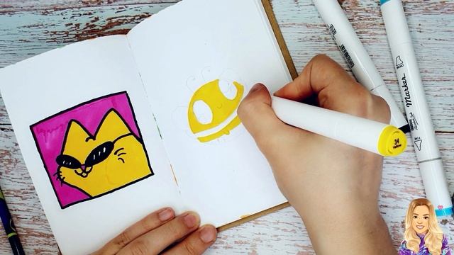 Стилизованная Пчелка Простые Рисунки В Скетчбук, Личный Дневник Как Рисовать легко пчелу и шмеля смотреть онлайн