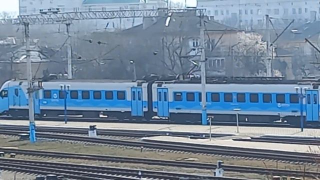 ЭП2Д-0115 Евпатория-Севастополь отправляется со станции Евпатория-Курорт! [МАРТ КЖД 2023]