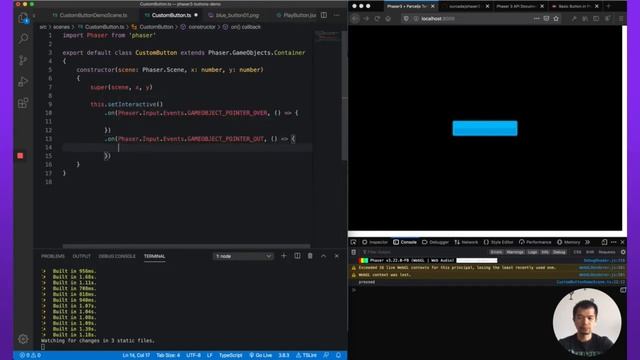 How to Make a Custom Phaser 3 Button смотреть онлайн