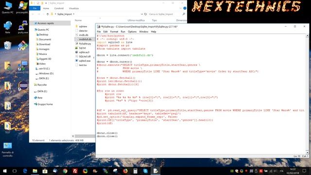 python sqlite pandas tabulate смотреть онлайн