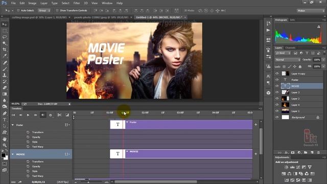 Photoshop Motion graphics Timeline Animation Tutorial Like a Motion Flyer | Make a Motion Poster смотреть онлайн