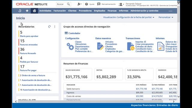 Oracle NETSUITE - Entradas de Diario смотреть онлайн
