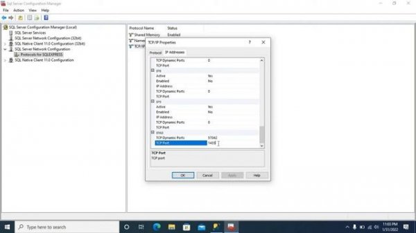 How To Change SQL Server Instance  Port Number   to another Port Number MS SQL Server