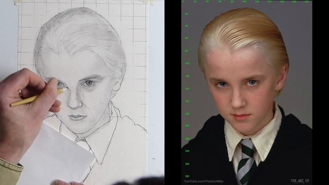 How to Draw Draco Malfoy's Portrait from Harry Potter in Year 1 at Hogwarts for Beginners смотреть онлайн