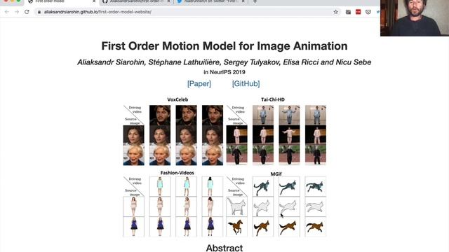 First Order Motion Model For Image Animation