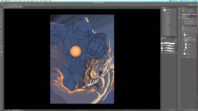 EXTRA 33 - Gipsy Danger from sketch to digital color смотреть онлайн