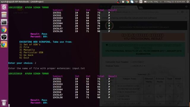 Web Scraping of VTU Result with Python смотреть онлайн