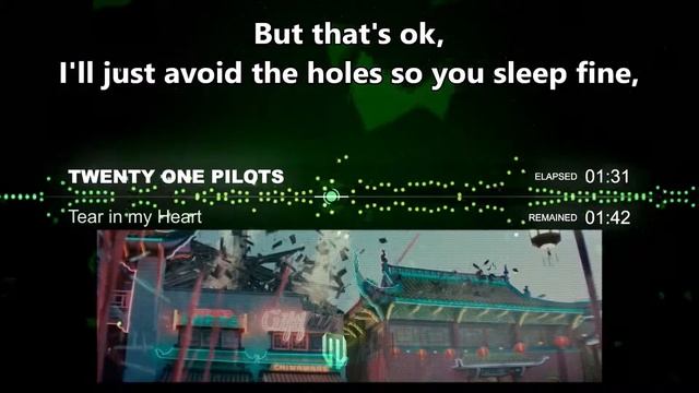 Twenty one pilots "Tear in my heart" ( Lyrics ) Audio react, Visualizer смотреть онлайн