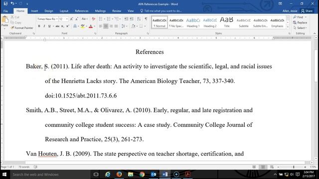 Basic for Format APA Style References Page Quick Demo смотреть онлайн