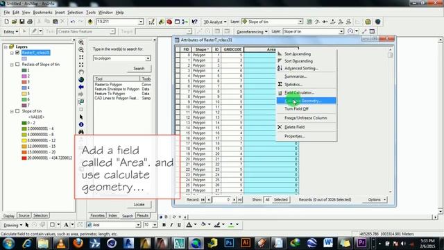 ArcGIS Tutorial - How to calculate the percentage share of slope ranges using ArcGIS смотреть онлайн