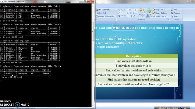 DBMS- SQL (LIKE Operator) смотреть онлайн