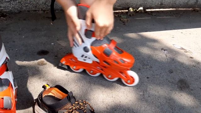 Роликовые коньки Kreiss из Детского Мира и защита Распаковка Обзор Тест