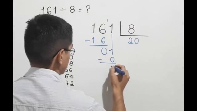 DIVISÃO EXATA: 161 dividido por 8 смотреть онлайн