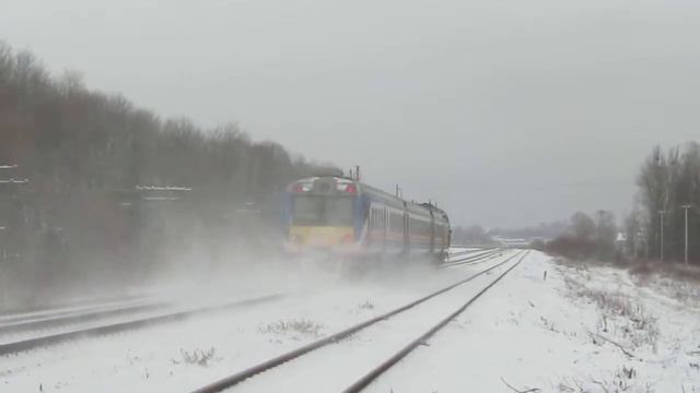 Дизель-поезд ДР1Б-505 (ТЧ-8 Гомель БЧ). смотреть онлайн