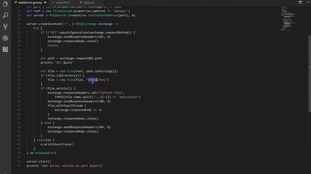 Groovy Web server смотреть онлайн