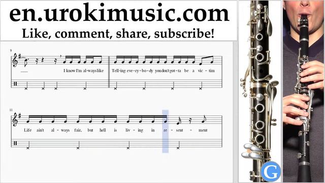 Clarinet lessons Kesha - Learn To Let Go Sheet Music Tutorial um-i352 смотреть онлайн