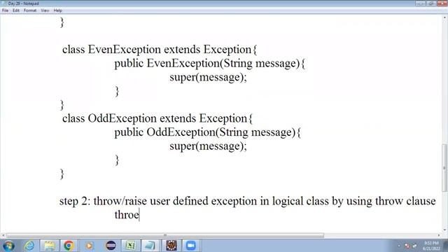 USER DEFINED EXCEPTION with THROW clause in JAVA by NiteenSir iCons смотреть онлайн