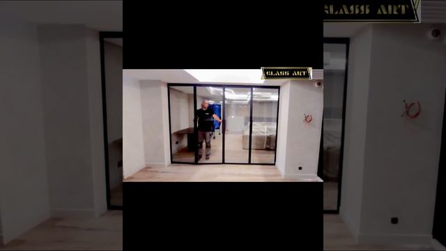 Складная межкомнатная перегородка книжка. Компания GlassArt, г. Казань. смотреть онлайн