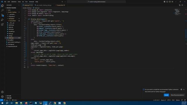 US Securities & Exchange (SEC) Data scraping using Python & Display in a Django application website смотреть онлайн