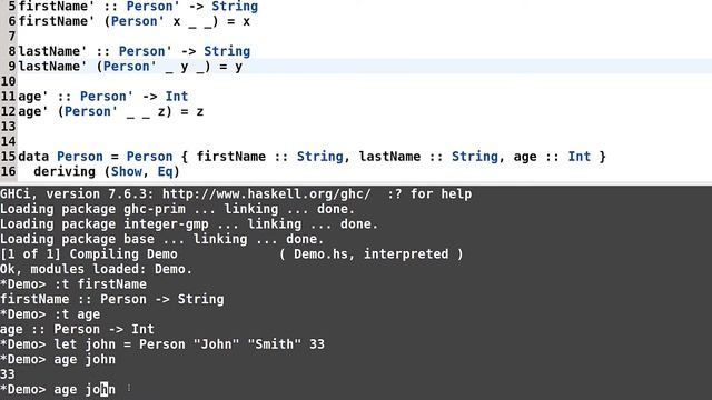 Haskell для начинающих - #94 урок.Метки полей смотреть онлайн