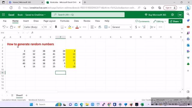 EES 01 Easy way to generate LOTTERY NUMBERS in Excel 2023 смотреть онлайн
