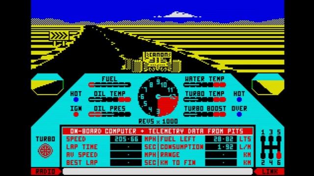 Nigel Mansell's Grand Prix Walkthrough, ZX Spectrum смотреть онлайн
