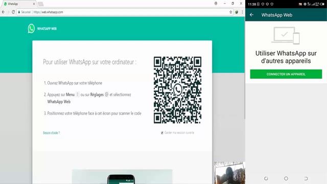 Transfert d’un fichier du PC au Smartphone via WhatsApp web смотреть онлайн