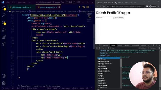 Master JavaScript Promises, Fetch API, and Async/Await with GitHub API Wrapper Project смотреть онлайн
