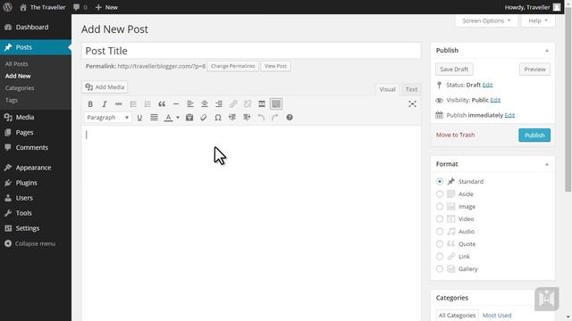 WordPress for Beginners 2015 Tutorial Series | Chapter 3-3: Posts Interface смотреть онлайн