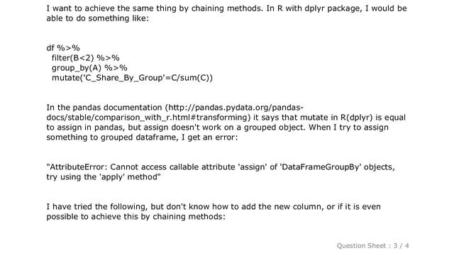 Pandas : Python pandas: Add column to grouped DataFrame with method chaining смотреть онлайн