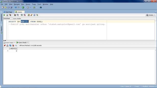 Oracleda SQL asoslari 11 смотреть онлайн