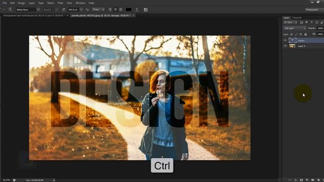 Transparent Text Effect | Photoshop Tutorial смотреть онлайн