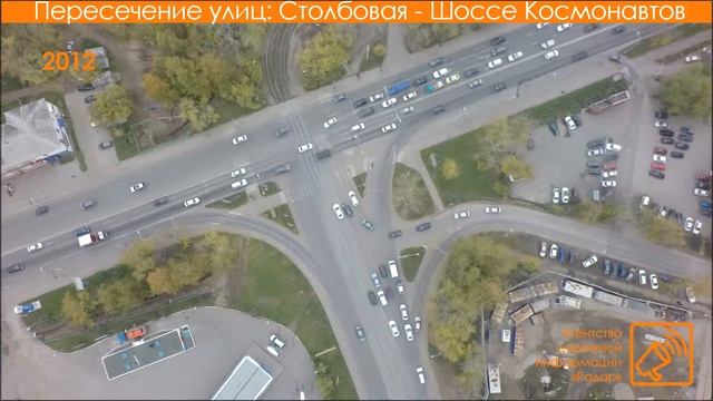 Перекресток Шоссе Космонавтов - ул.Столбовая, г.Пермь смотреть онлайн