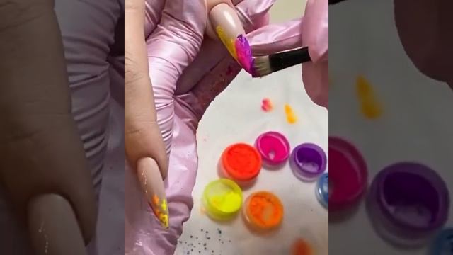 Неоновый пигмент для маникюра смотреть онлайн