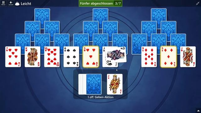 Two Game Tango - TriPeaks Easy #12 | Feb 28, 2022 | Goal: Clear 7 Fives in 2 deals смотреть онлайн