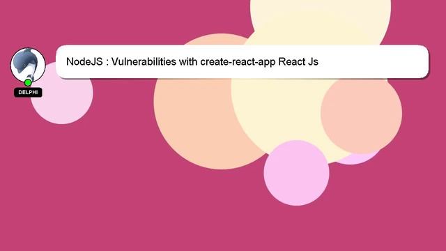 NodeJS : Vulnerabilities with create-react-app React Js смотреть онлайн