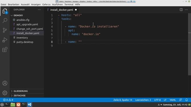 Docker und Docker-Compose mit Ansible installieren - 10 Hetzner Cloud Server Installation смотреть онлайн