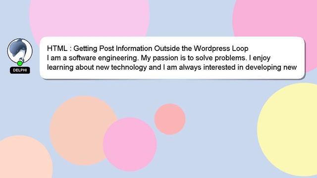 HTML : Getting Post Information Outside the Wordpress Loop смотреть онлайн