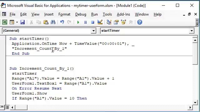 How to get Timer data into User Form using VBA смотреть онлайн