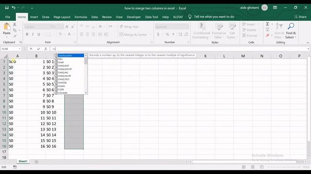 How to Merge two Columns in Excel смотреть онлайн