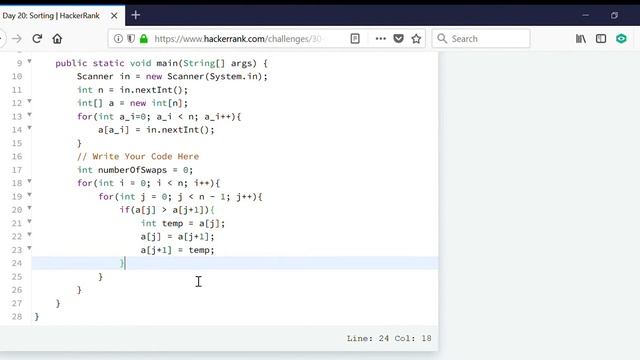 Day 20: Sorting | HackerRank | JAVA смотреть онлайн