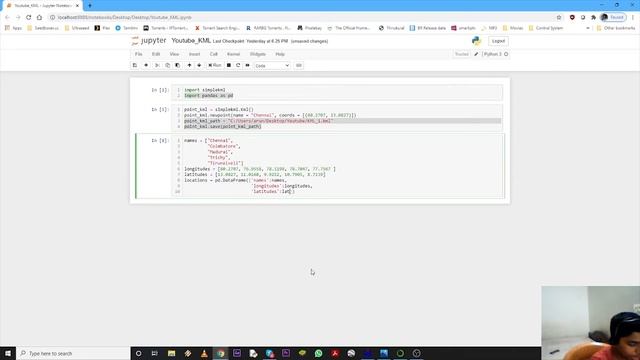 Python With Saithan - 13(Pinning multiple locations on google earth in a KML file) смотреть онлайн