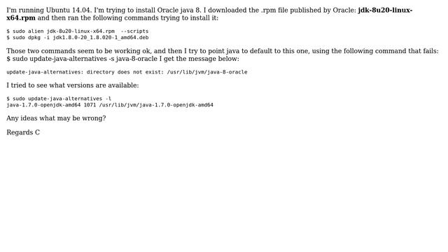 Ubuntu: Problems installing Oracle java 1.8 смотреть онлайн