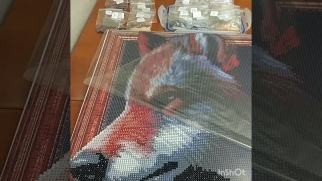 Алмазная вышивка " волк или хаски" Процесс работы и финал? смотреть онлайн